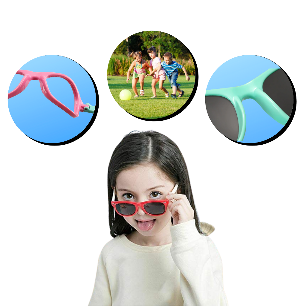 Flexible Polarized Kids Sunglasses - Lightweight Comfort for Kids - Ozerty