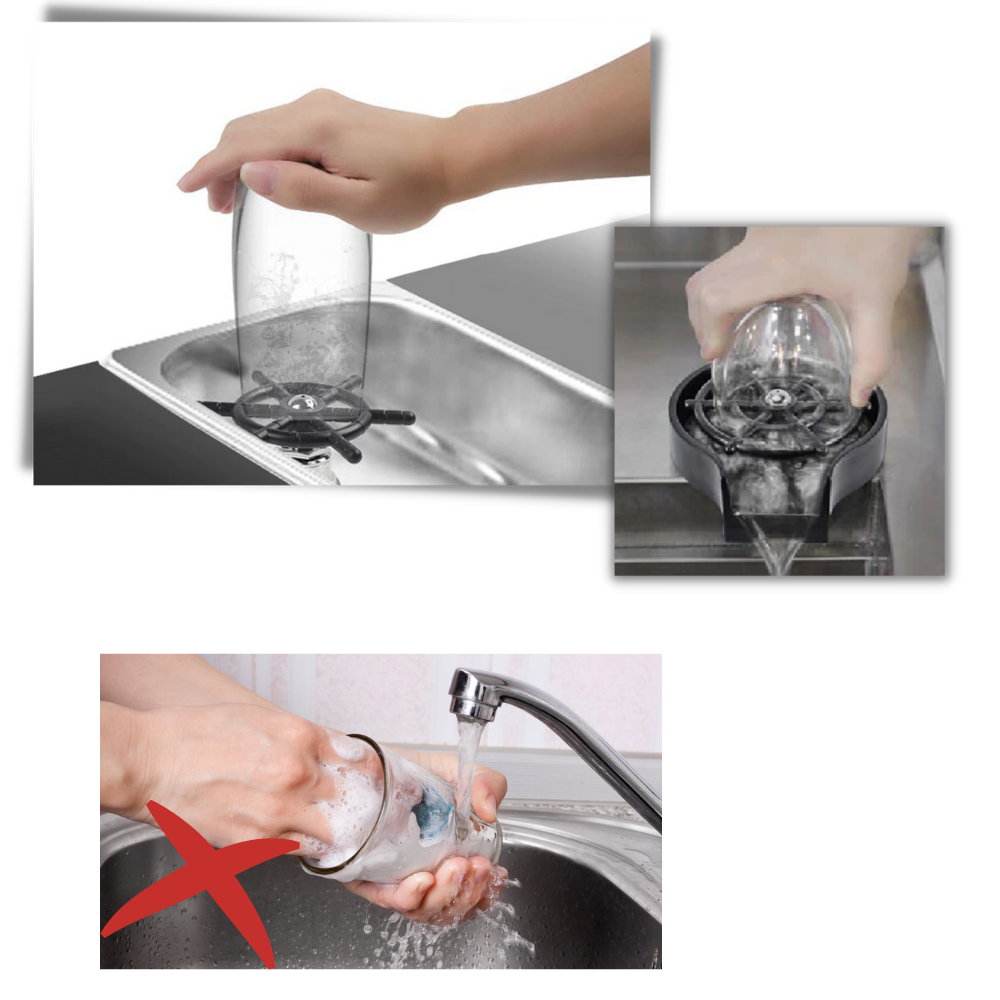 Automatisk glassköljare - Används med en hand - Ozerty