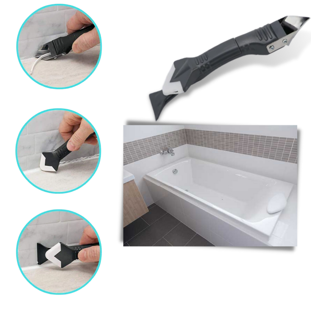 Multi-Material Caulking and Scraping Tool - Conquer the Sturdiest Sealant or Grim Grout -
