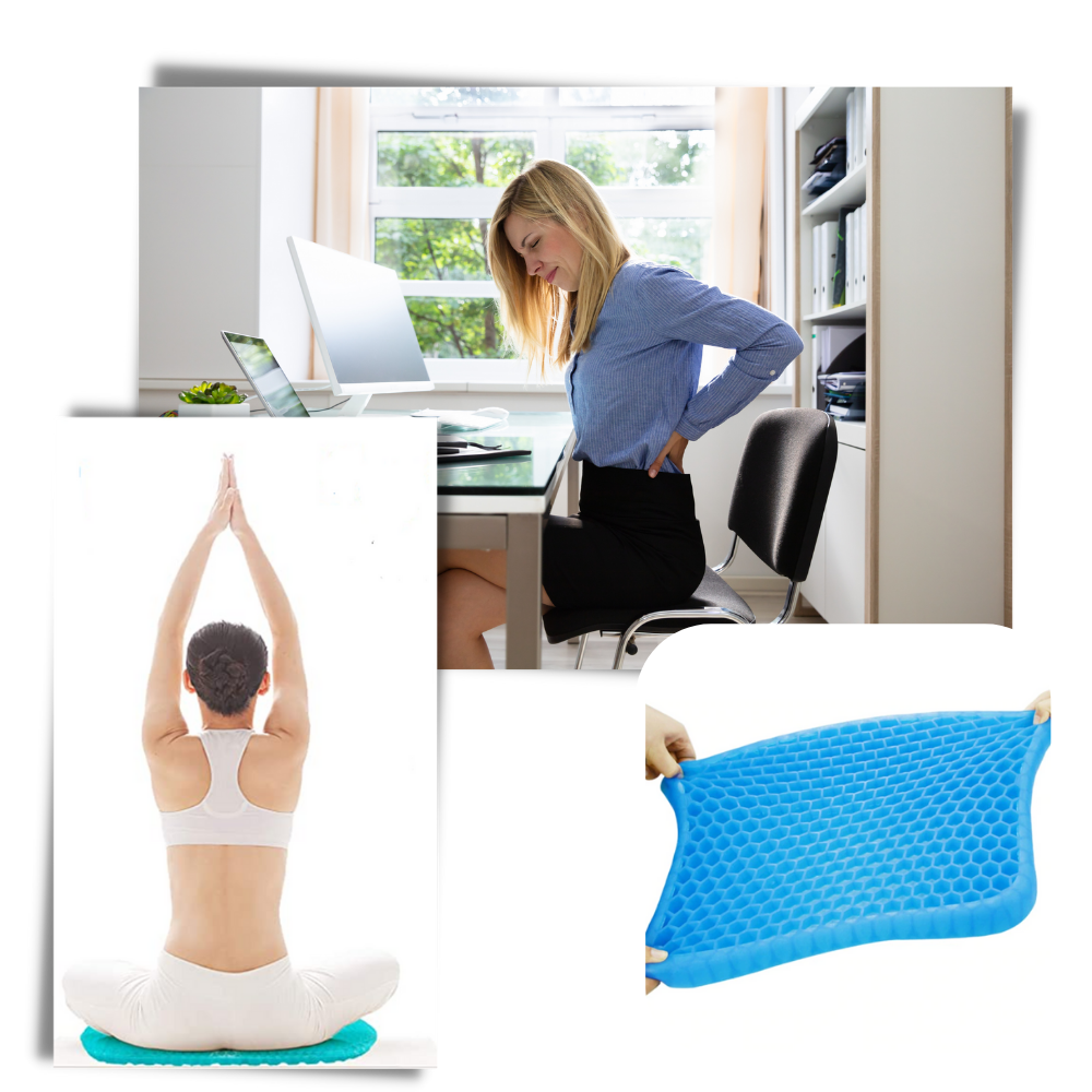 Gel seat cushion for pressure relief - Designed to relieve pain - 