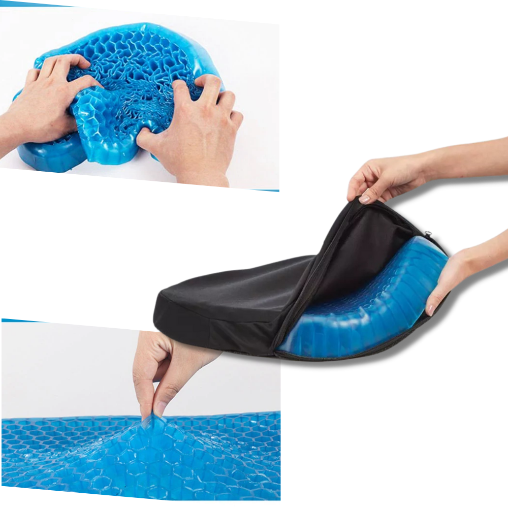 Gel seat cushion for pressure relief - Versatile uses - 