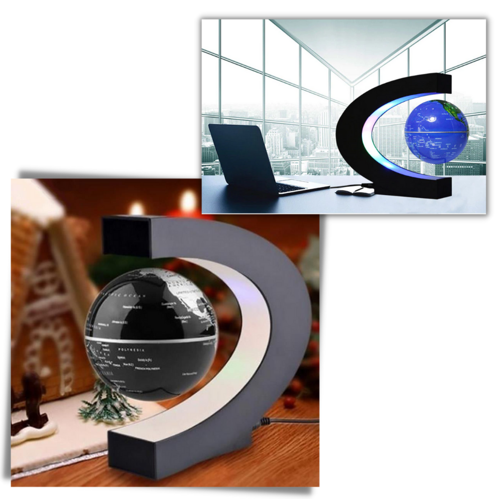 Globe magnétique à LED en lévitation - Parfait pour l'esthétique - Ozerty