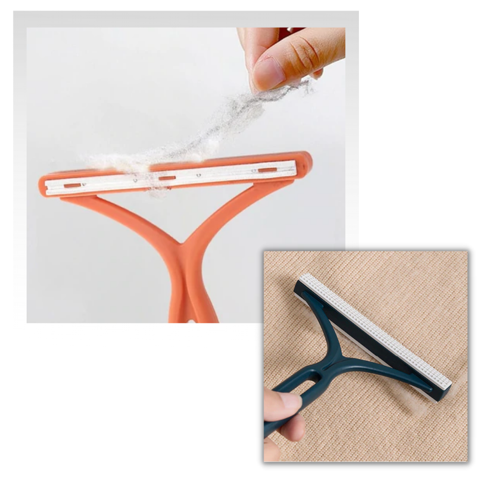 2 Pieces of Double-Sided Manual Hair Remover for Clothes - Easy to Use and Clean - 