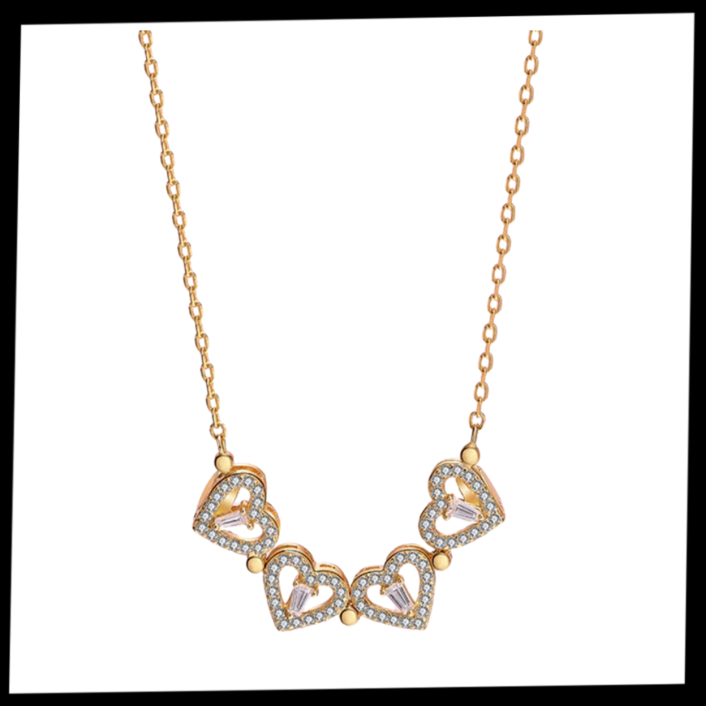 Four-Leaf Heart-Shaped Necklace - Package - 