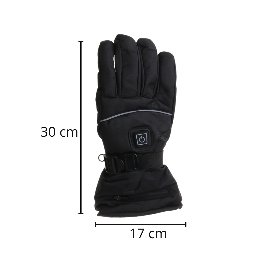 Winter Electric Heated Gloves - Dimensions - 
