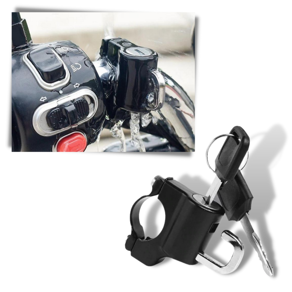 Anti-Theft Motorcycle Helmet Lock - Sturdy Design - 