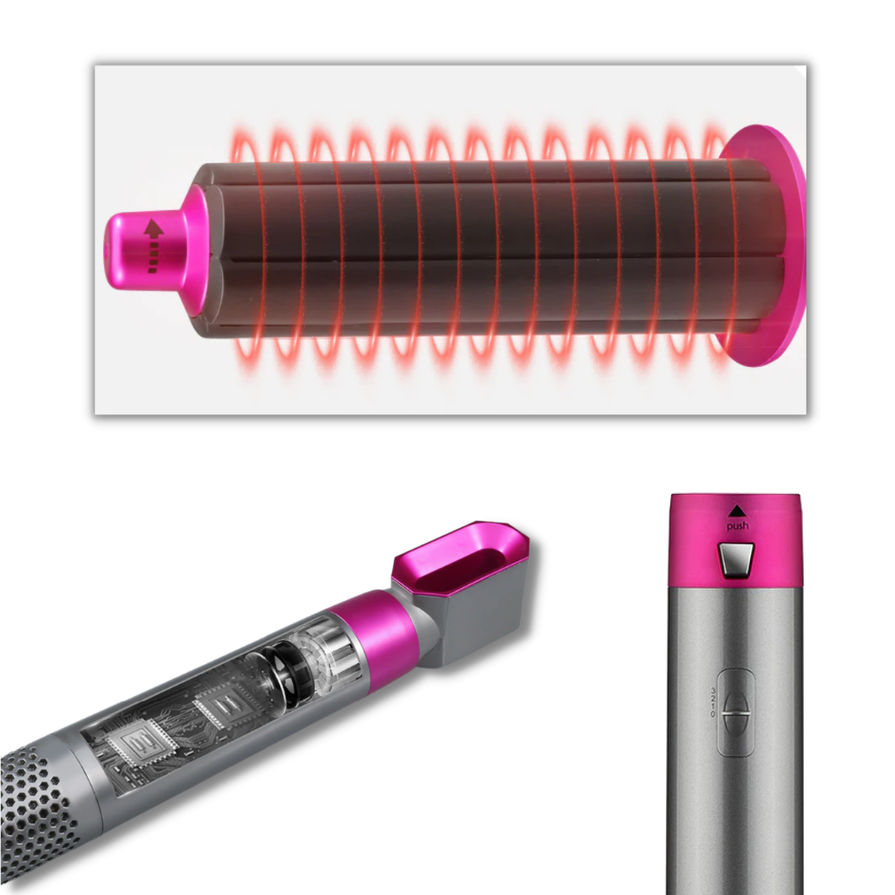 Ensemble de lisseur de cheveux 5 en 1 - Trois niveaux de puissance éolienne - Ozerty