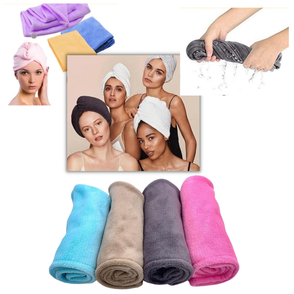 Instant Dry Hair Towel │ Microfiber Hair Fast Drying Towel Wrap -