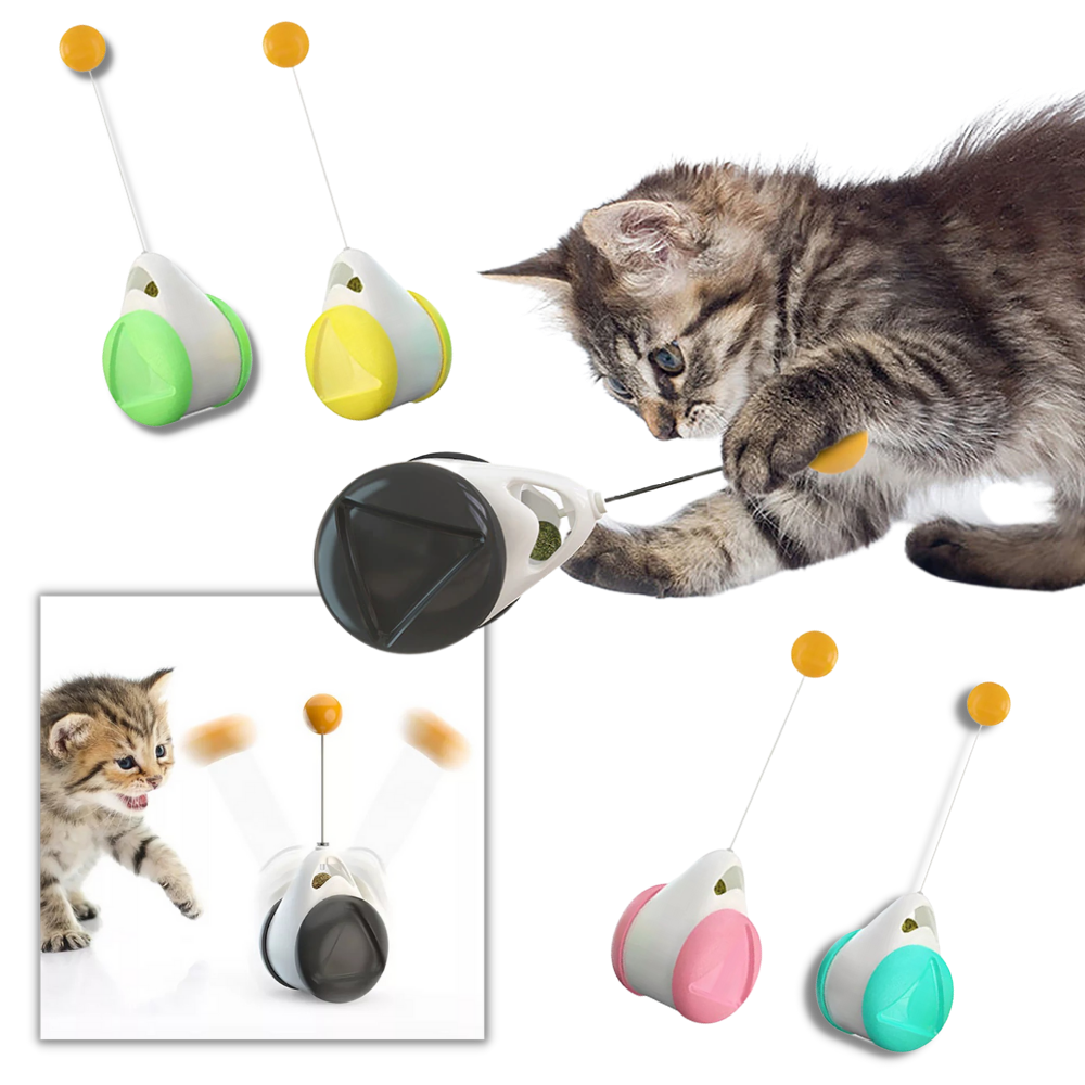 Interaktiv kattleksak │ Kattleksaker │ Interaktiv boll │ Leksak med kattsnår - Ozerty