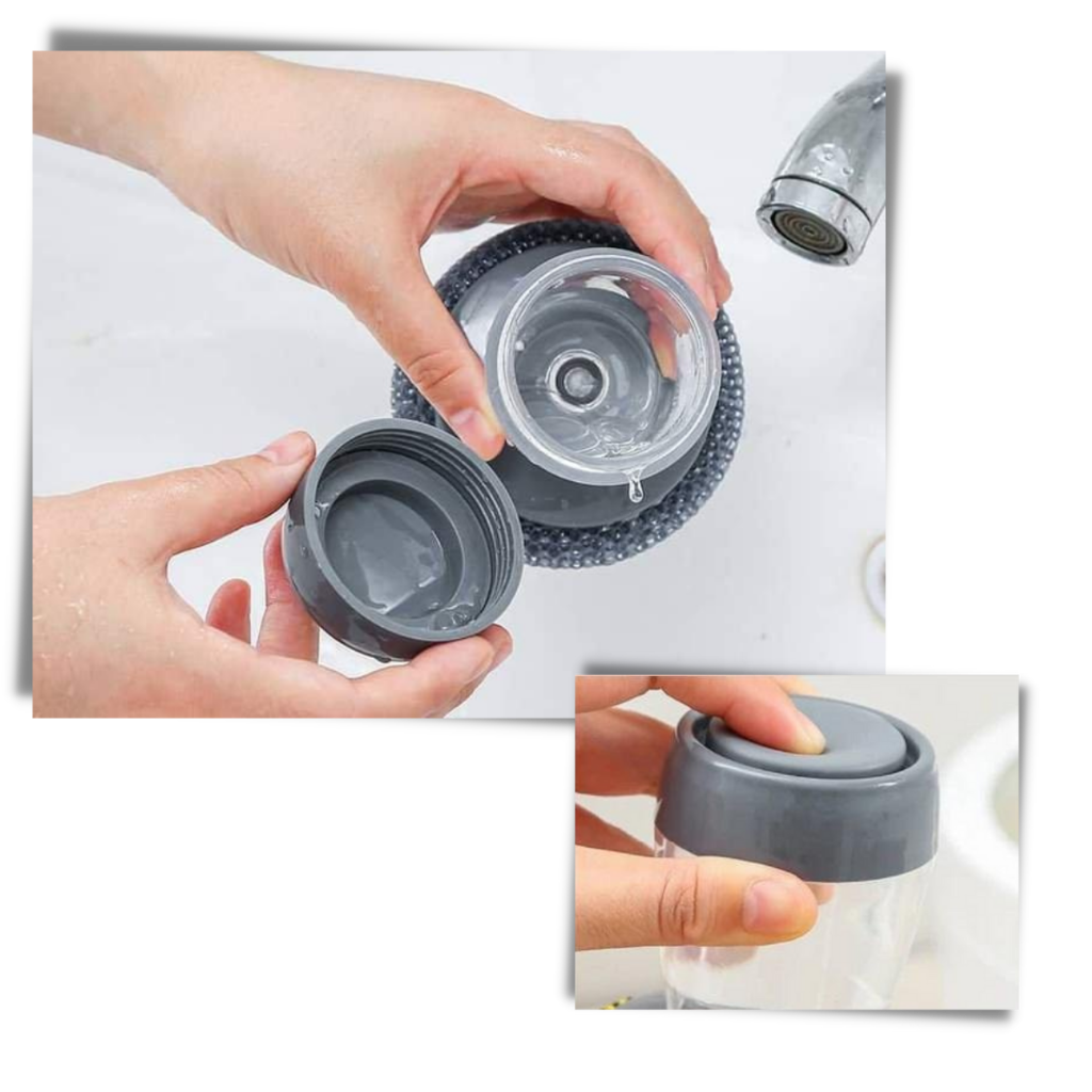 Soap Dispensing Palm Brush for Kitchen - Soap Dispenser - 