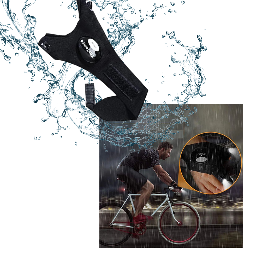 Par de guantes LED con luces impermeables - Diseño impermeable - Ozerty