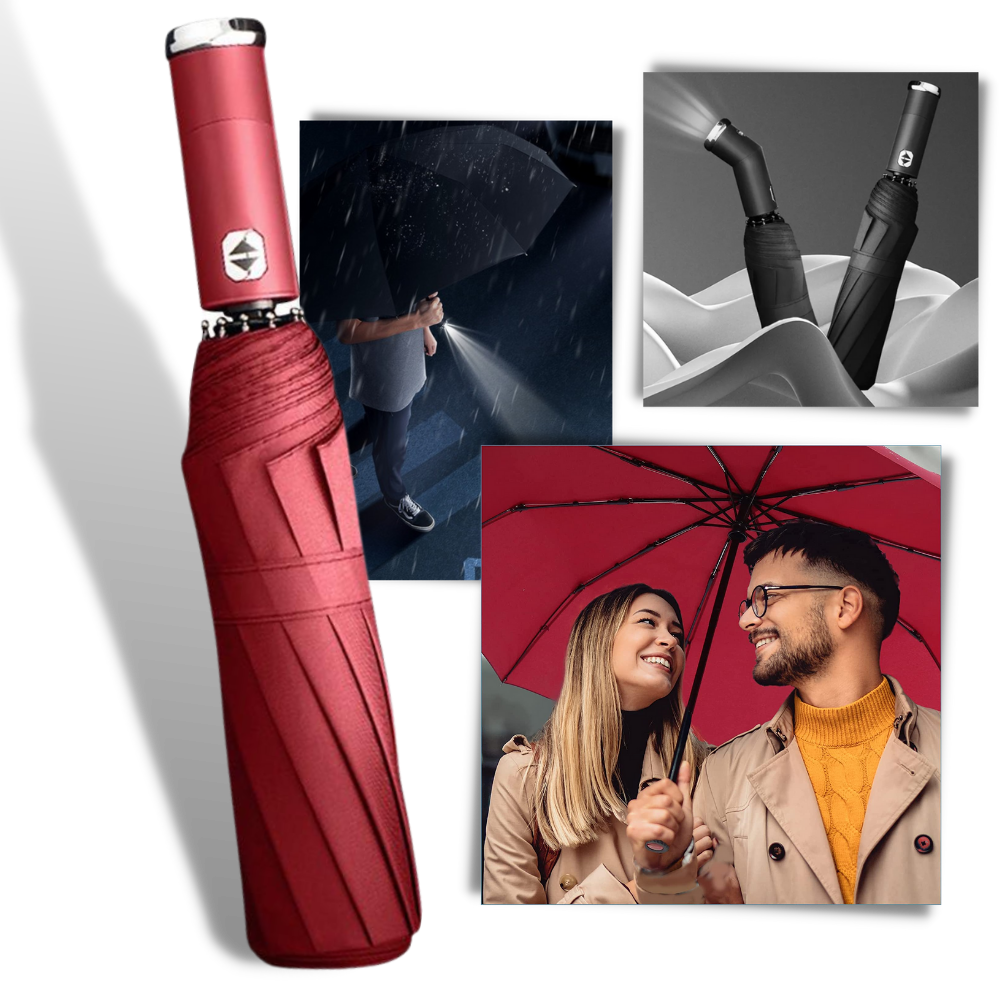 Windproof LED Sun & Rain Umbrella - LED Umbrella  - 