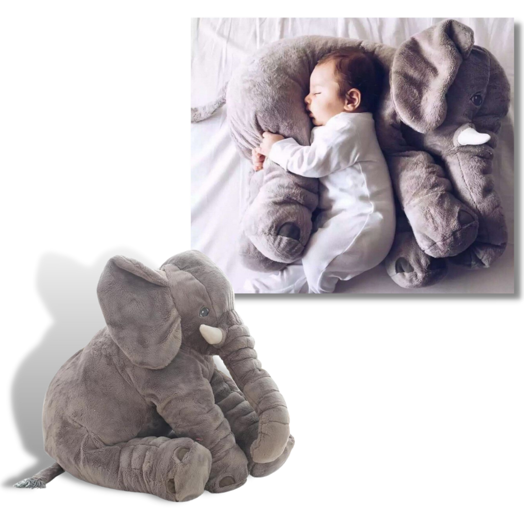 Large Baby Elephant Plushie pillow - HUGGABLE STUFFED ANIMAL - Ozerty