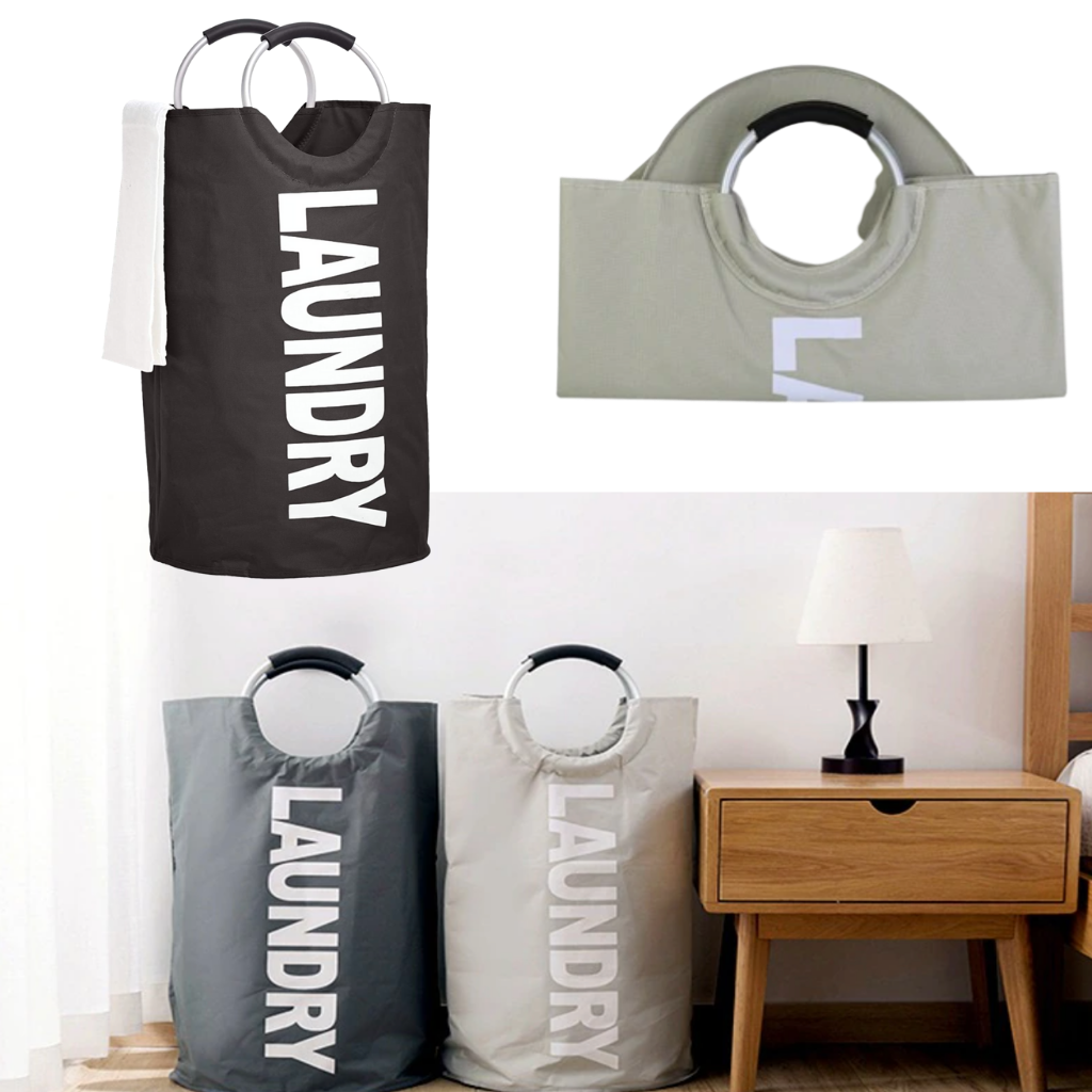 Foldable Laundry Basket bag with Handles - Foldable and space-saving  - Ozerty