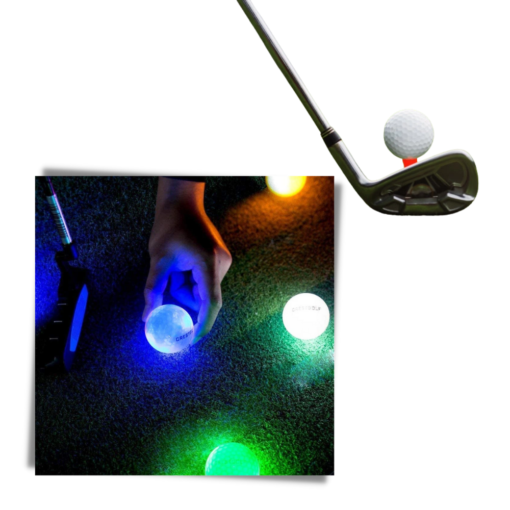Lot de 6 balles de golf lumineuses à LED - Technologie d'éclairage LED - Ozerty