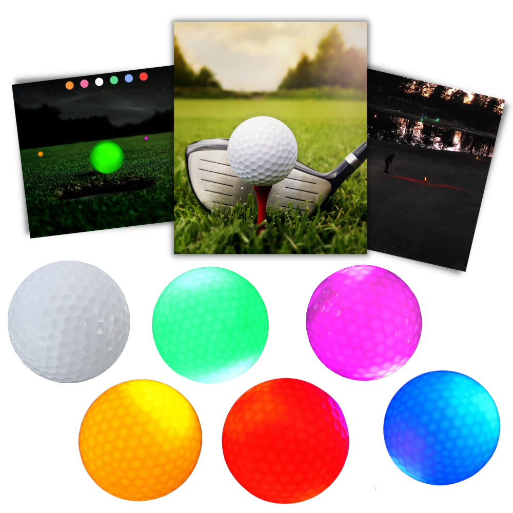 Balles de golf lumineuses à LED │ Balles de golf clignotantes │Balle de golf lumineuse de nuit à LED - Ozerty