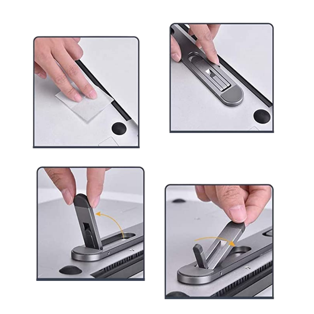 Lightweight Invisible Aluminium Laptop Holder - Simple Usage  -