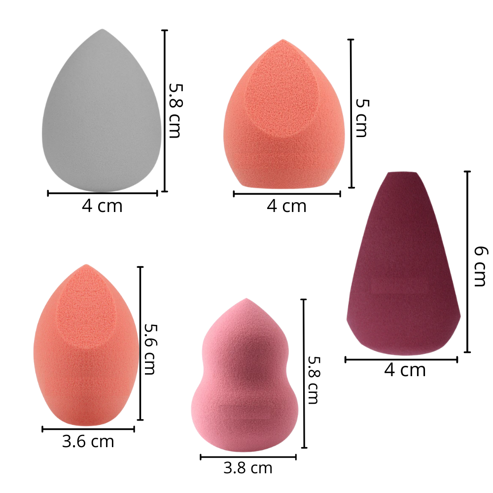 Soft Makeup Sponge - Dimensions - 