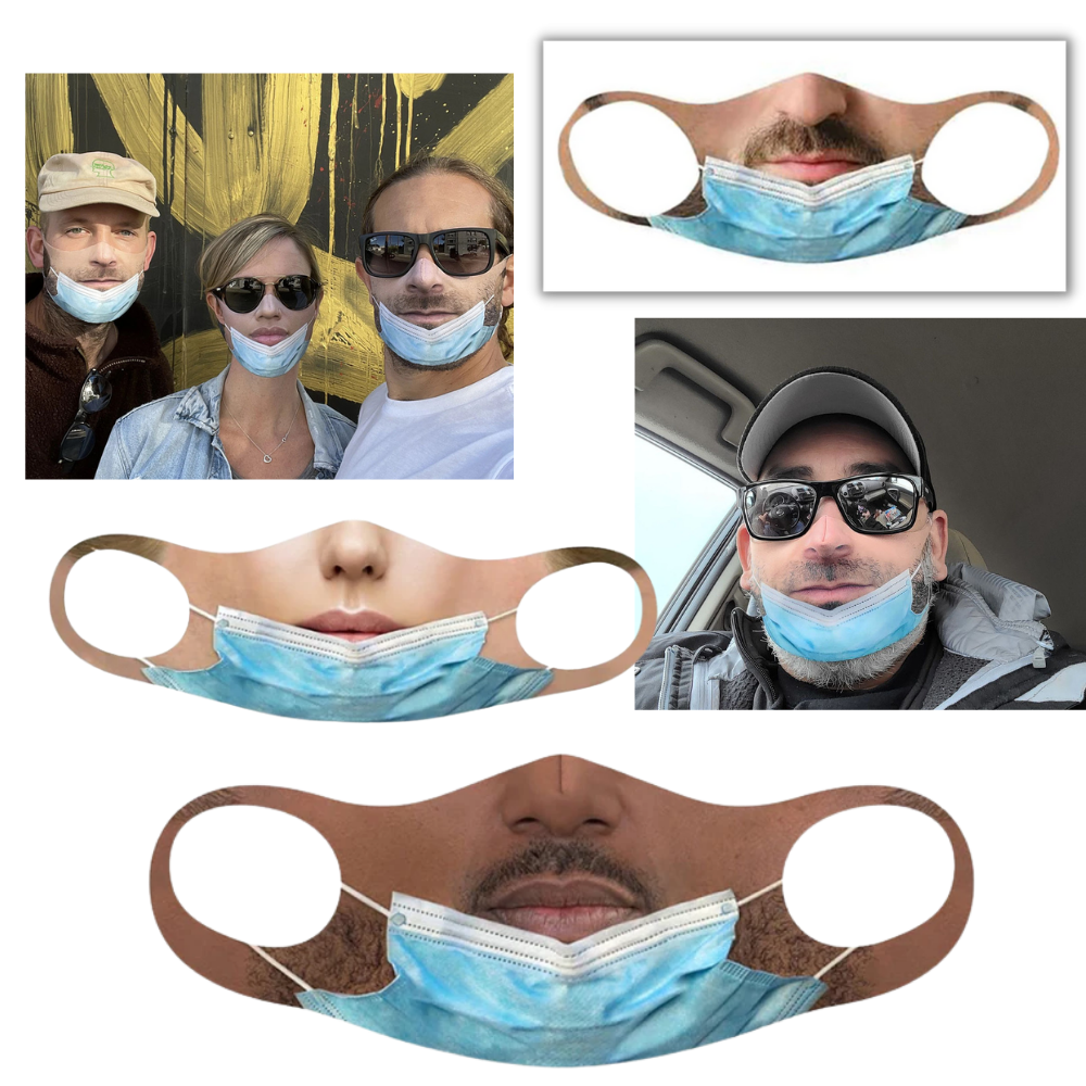 skojig ansiktsmask - Modern ansiktsmask - Tryckt Mask Elastisk - Ozerty