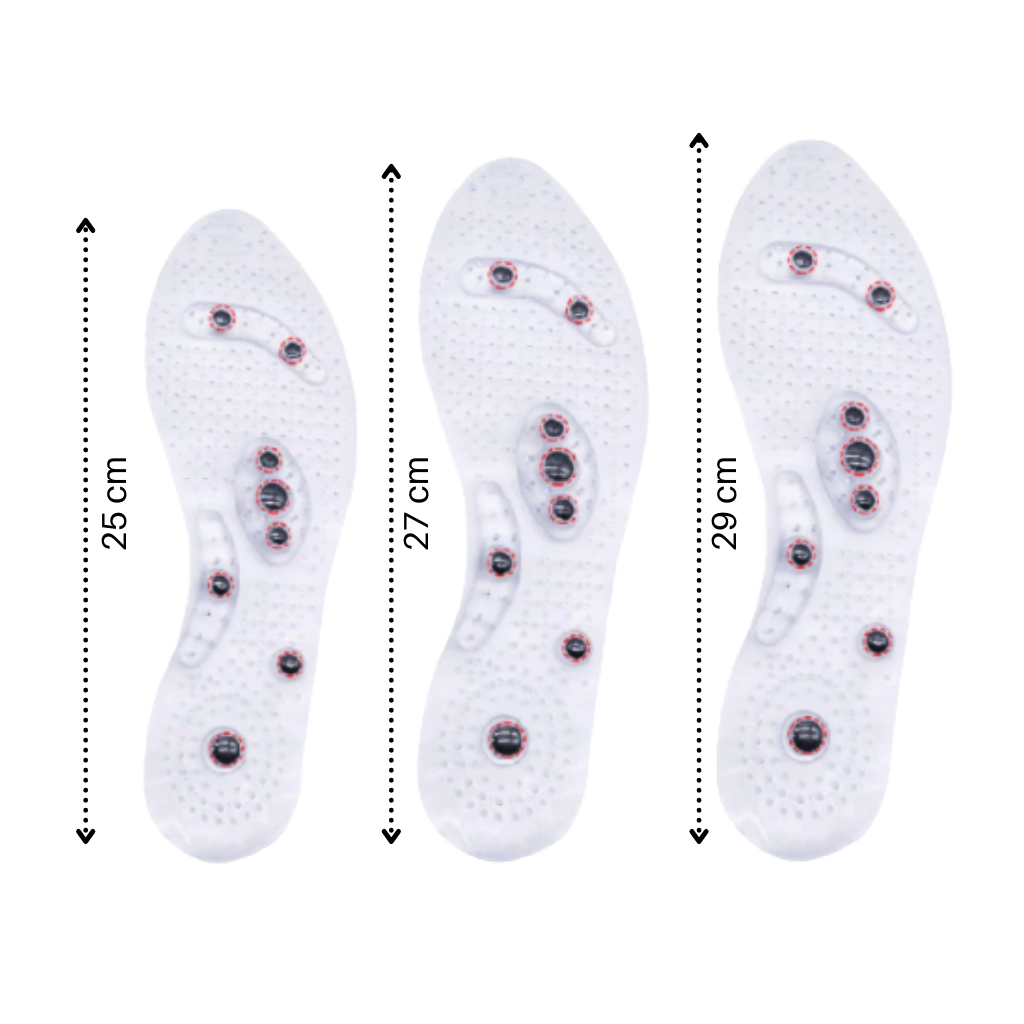 Magnetic Foot Massage Insoles - Dimensions - Ozerty