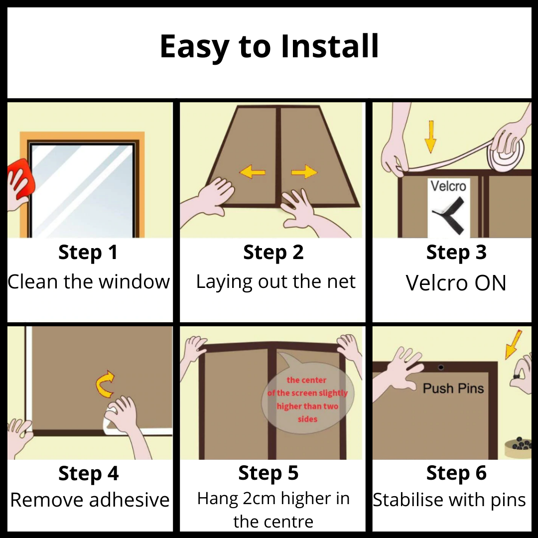 Magnetic mosquito door screen - Easy to install - Ozerty