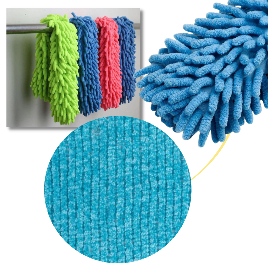 Plumeau de nettoyage flexible en microfibres - Niveau d’adhérence élevé - Ozerty