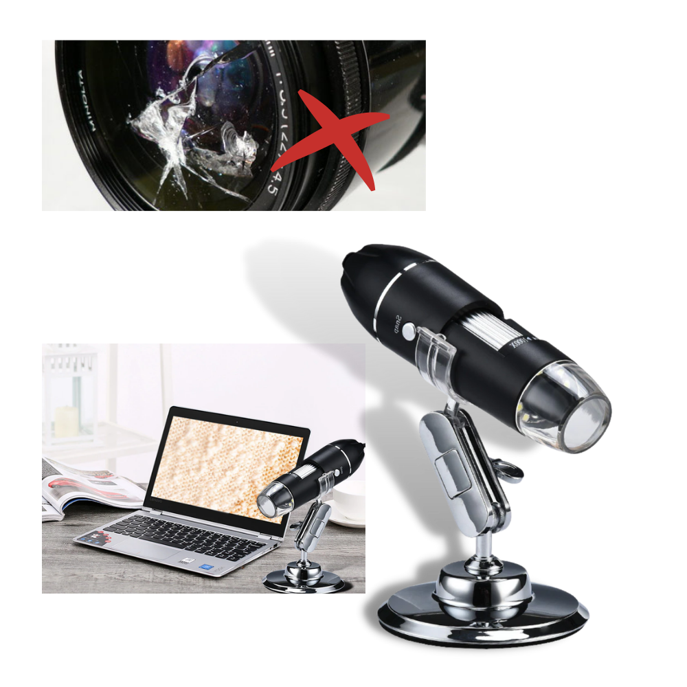 USB Digital Microscope with LED - Simple and Portable - 