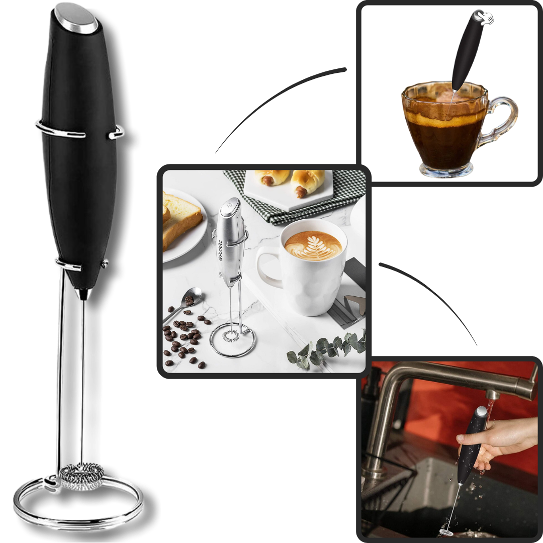 Handheld Milk Frother Hand Whisk Foam Maker for Coffee Latte - Ozerty