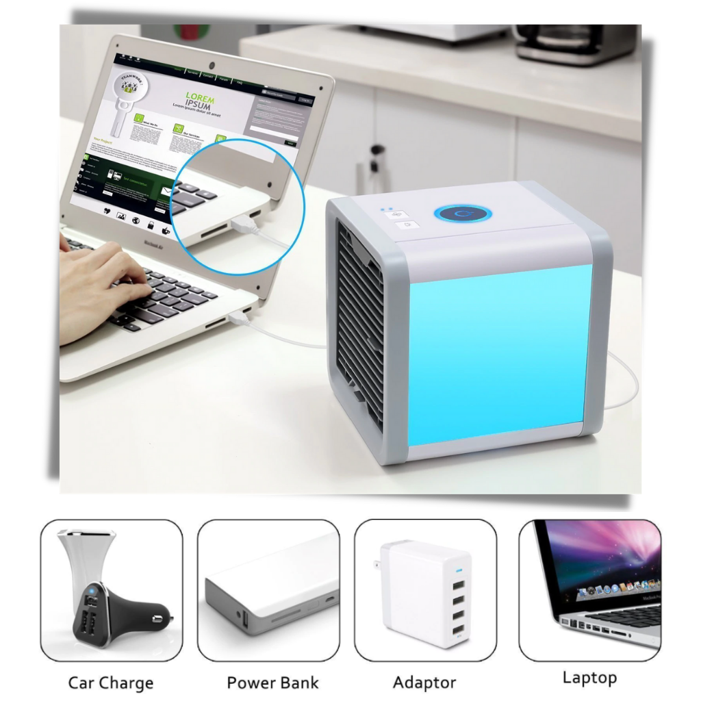 Mini air conditioner USB - USB connection - Ozerty