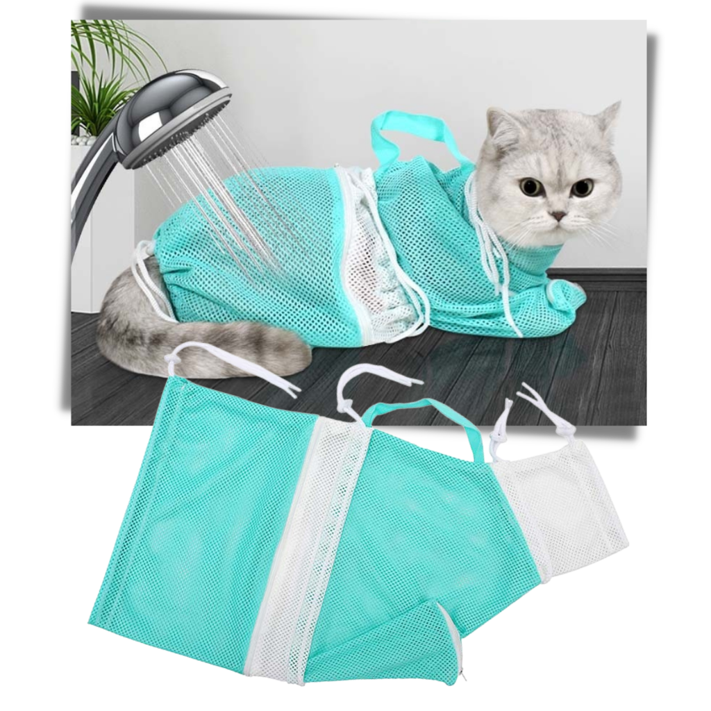 Sac en filet multifonctionnel pour le toilettage des animaux de compagnie - Sac de toilettage pour animaux - Ozerty