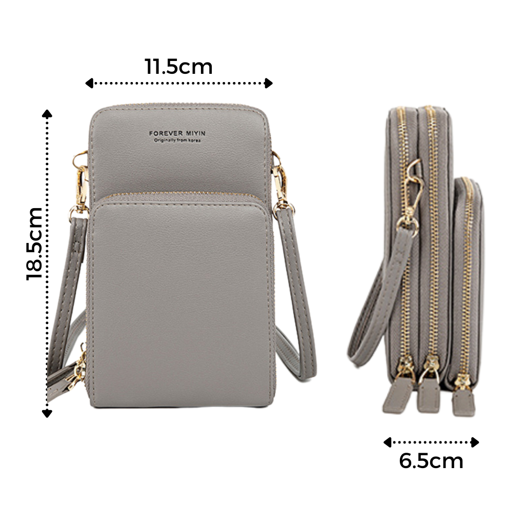 Multi pockets touchscreen crossbody bag - Dimensions - Ozerty