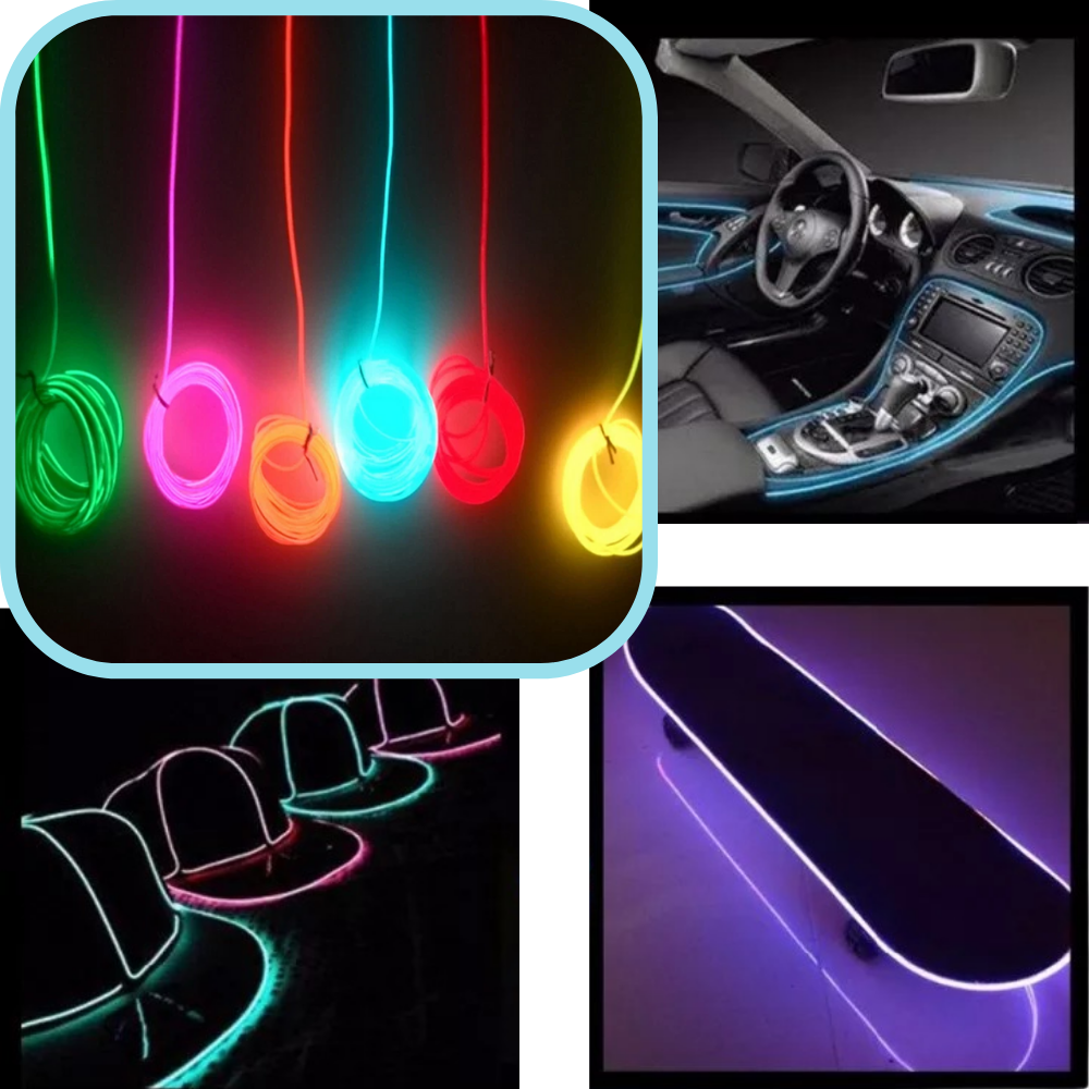 Neon LED tråd │ neon ljus │ belysning neonremsa │ neon rör rep - Ozerty
