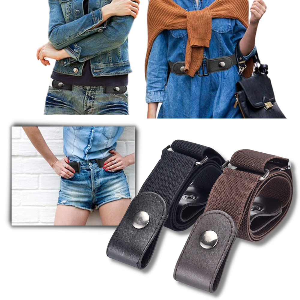 Cinturón elástico sin hebillas | Cinturón de cintura sin hebillas unisex adultos niños - Ozayti