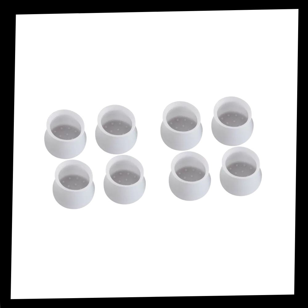 Pack of 8 Furniture silicone protection covers - Package - comment dimension