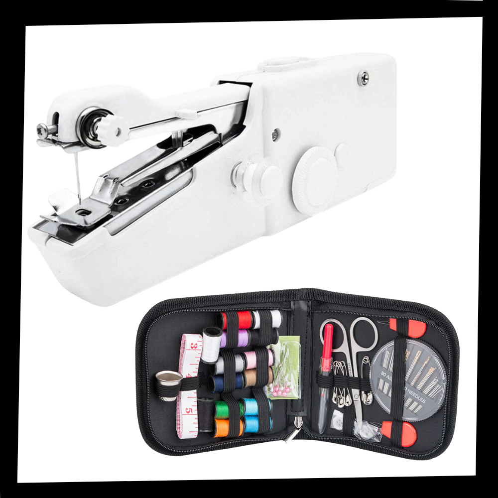 Handheld sewing machine and sewing kit - Package - 