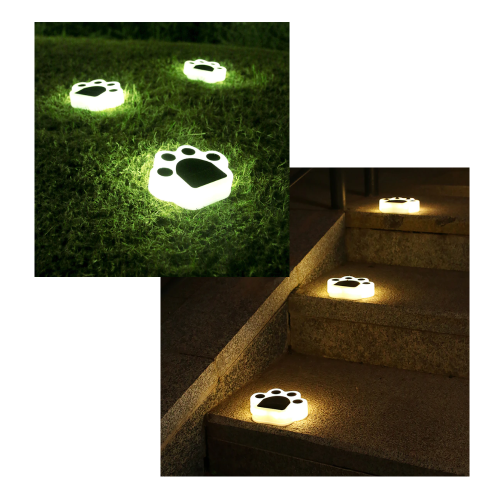 Solar lamps paws - Lamps with paw prints - Ozerty