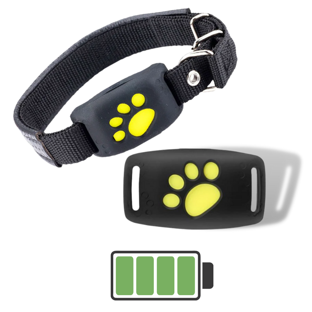 GPS Tracking Collar for Pets - Long-Lasting Battery - 