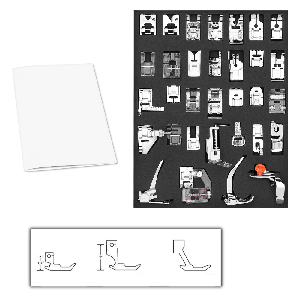 32/42 Piece Presser Foot Sewing Pack - Easy To Use - 