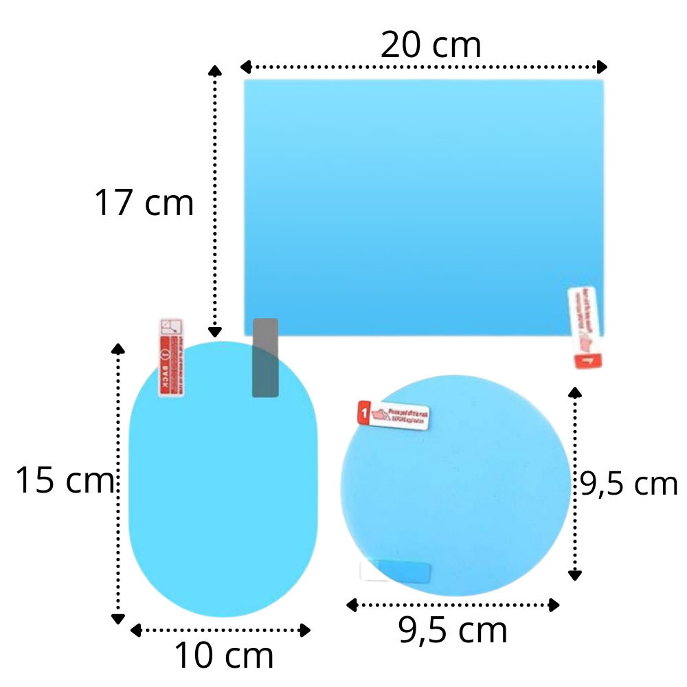 Anti-Beschlag-Schutzfolie - Dimensions - Ozerty