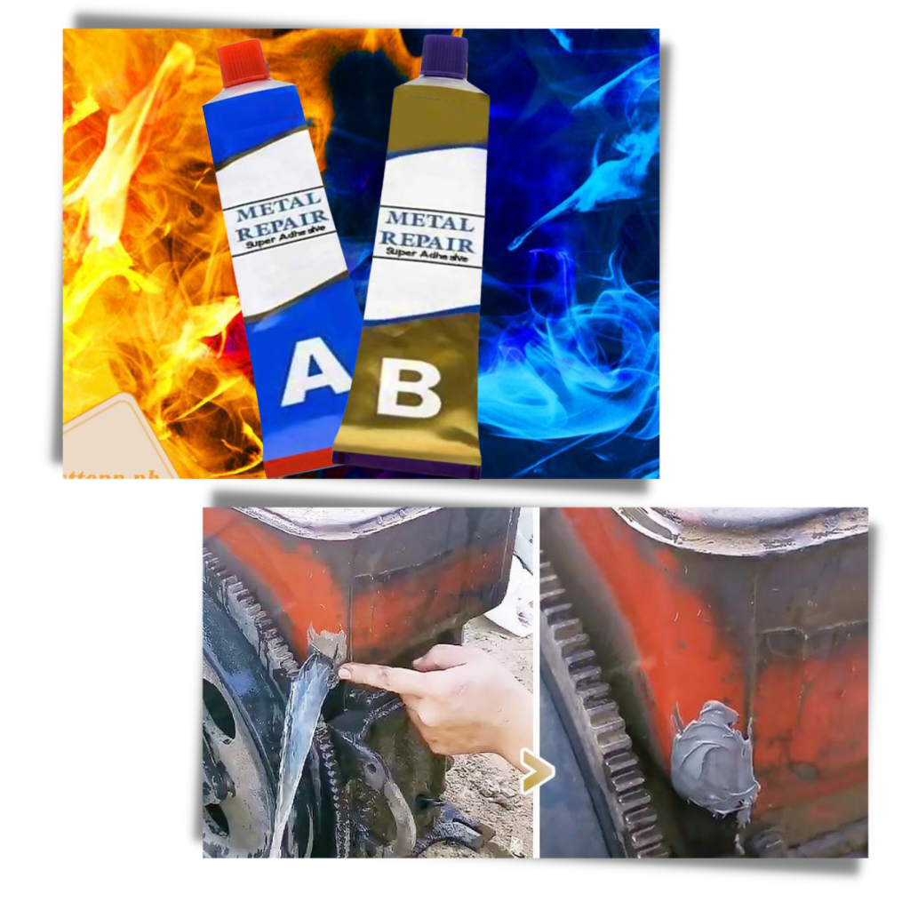 Reparasjonspasta for industrielt metall - Varme- og vannbestandig  - Ozerty