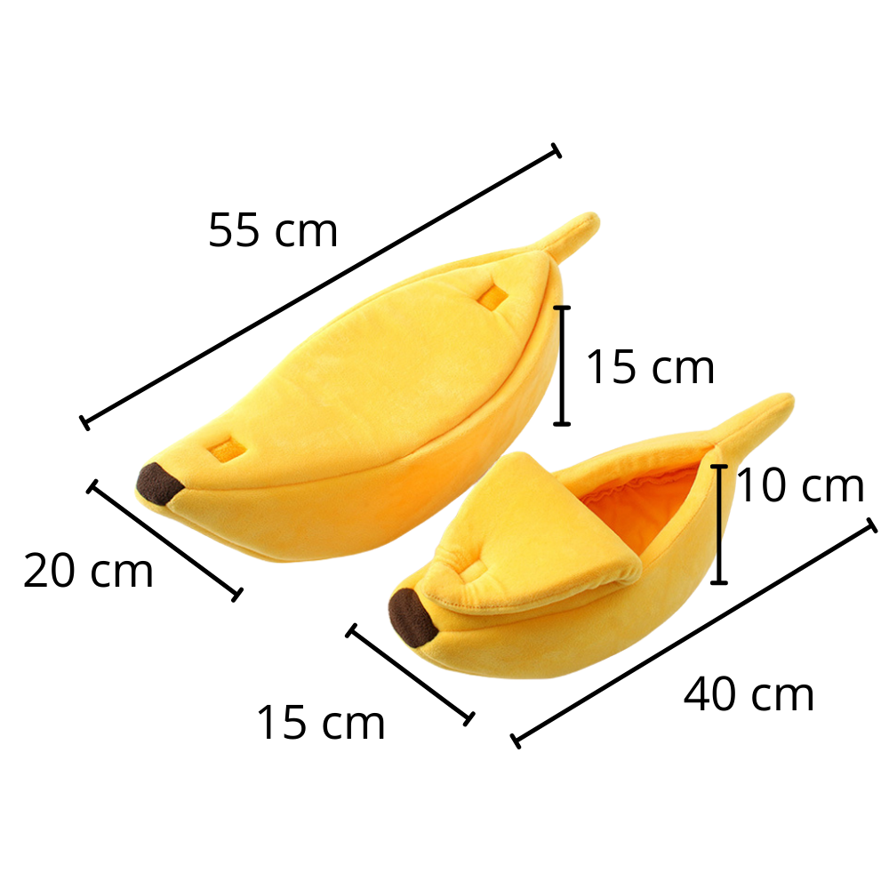 Lit pour animaux de compagnie en forme de banane - Caractéristiques techniques - Ozerty