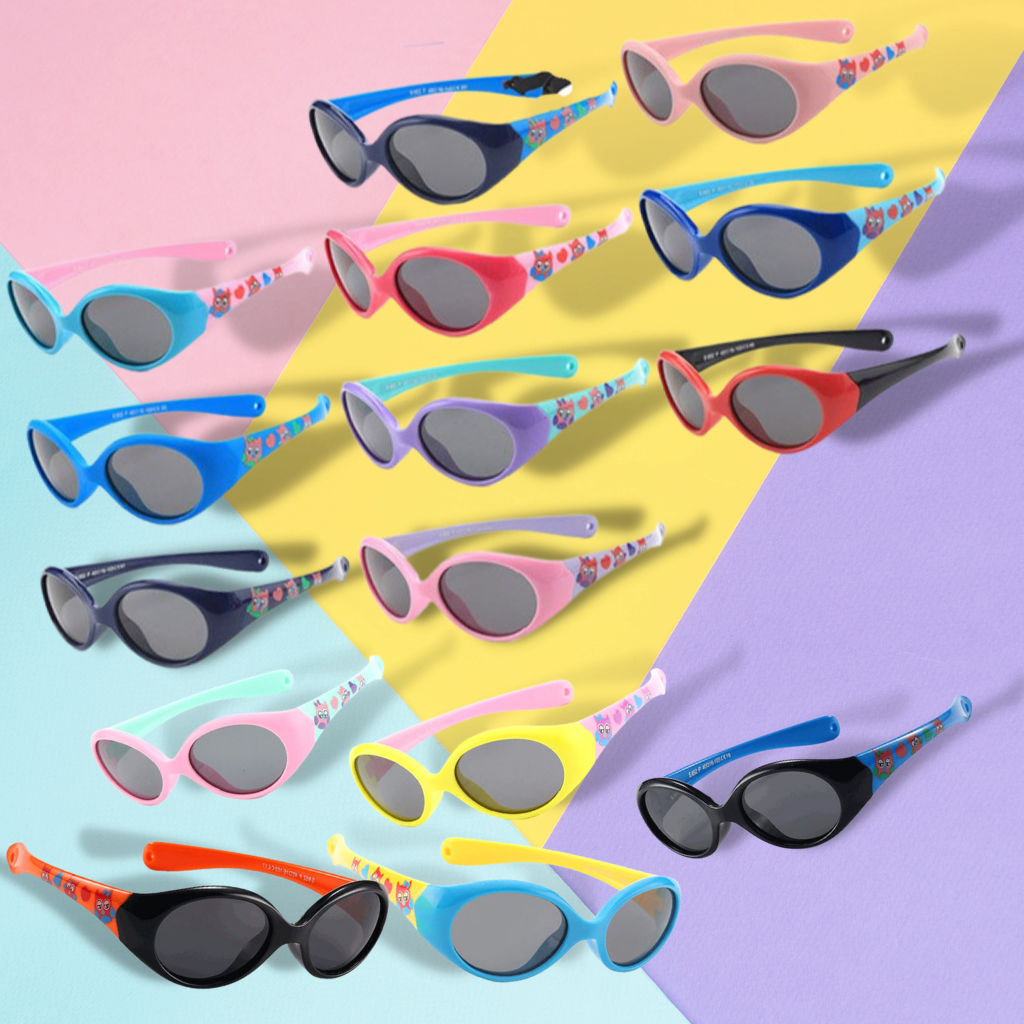 Lunettes de soleil polarisées pour bébé avec sangle pour les 0 à 3 ans  - Plusieurs couleurs mignonnes disponibles - Ozerty