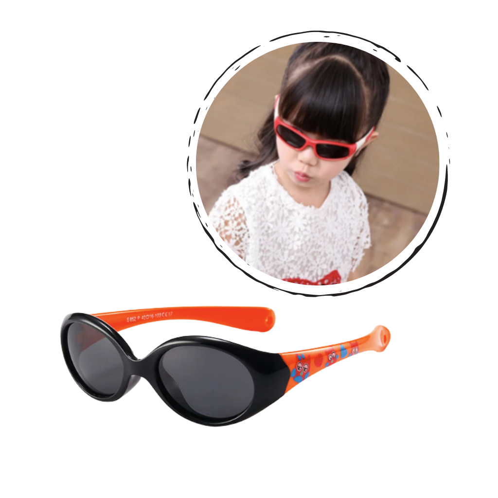 Polarized Baby Sunglasses with Strap for Ages 0 – 3  - Lightweight TR90 frame - Ozerty