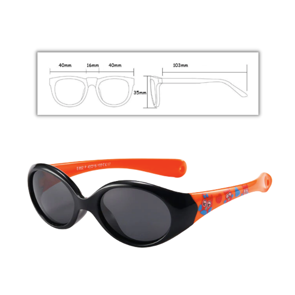 Polarized Baby Sunglasses with Strap for Ages 0 – 3  - Dimensions - Ozerty