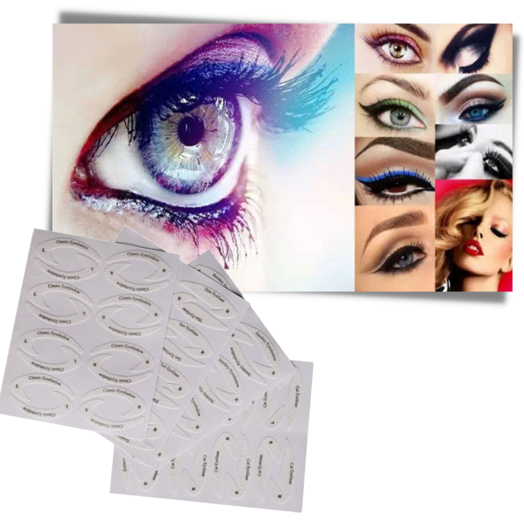 Confezione di stencil per eyeliner rapido - 10 look diversi - Ozerty