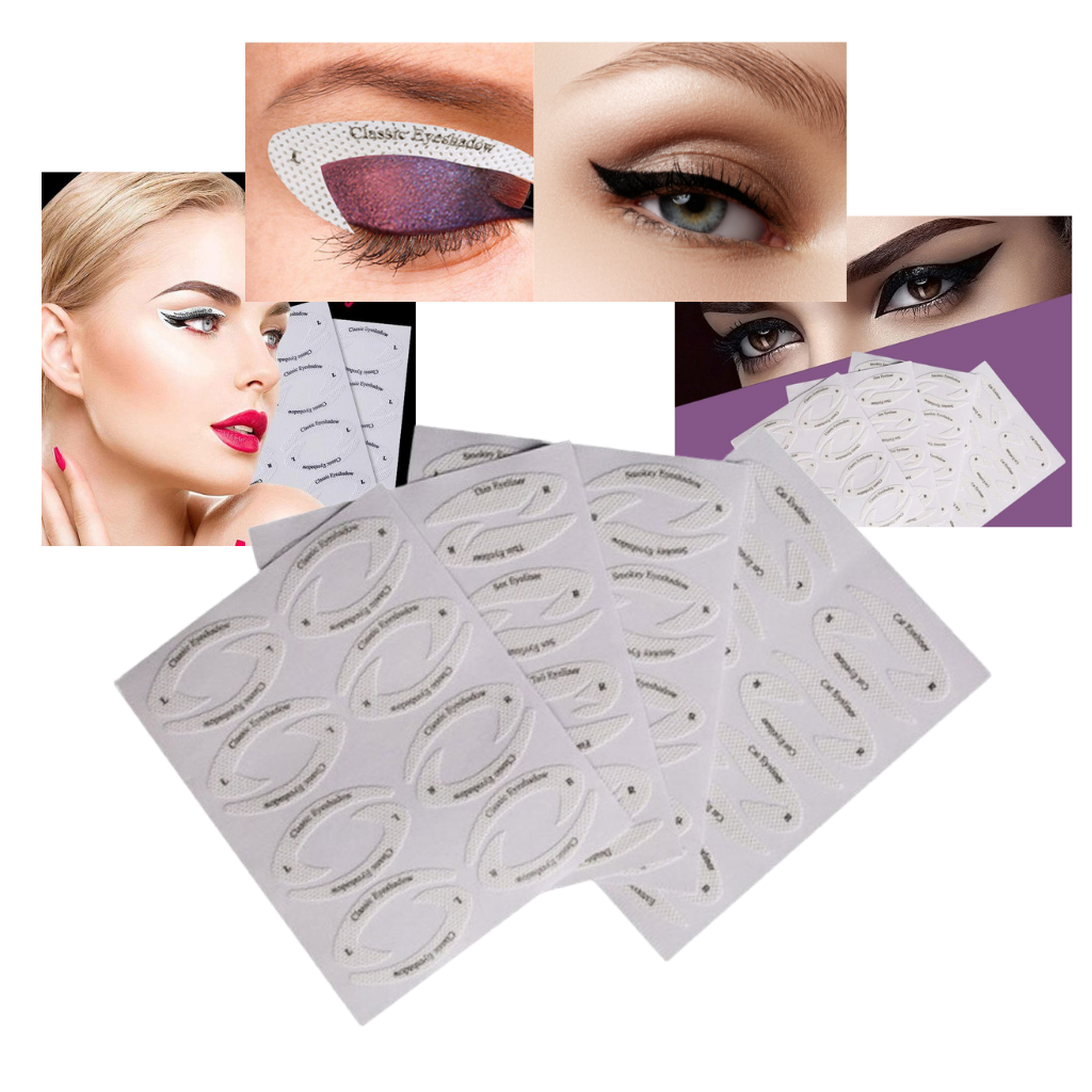 Stencil per eyeliner veloci - 10 look diversi - eyeliner facile e veloce - stencil per eyeliner sicuri - Ozerty