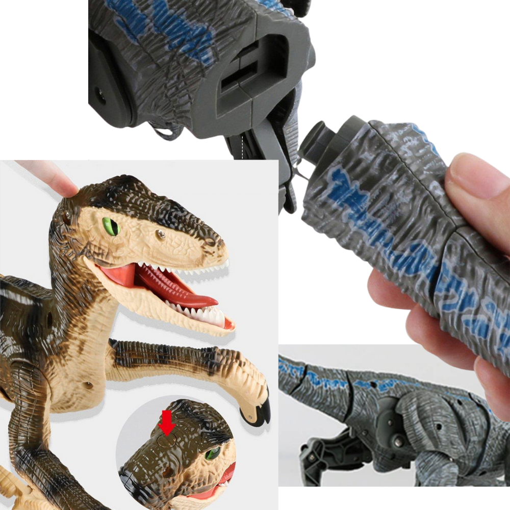 Dinosauro giocattolo telecomandato - Coda rimovibile - Ozerty