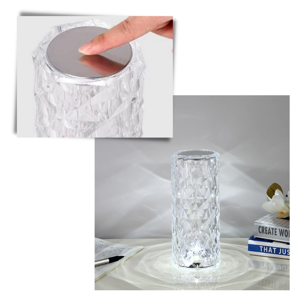 Lampe de luxe en cristal pour table - Contrôle intelligent - Ozerty