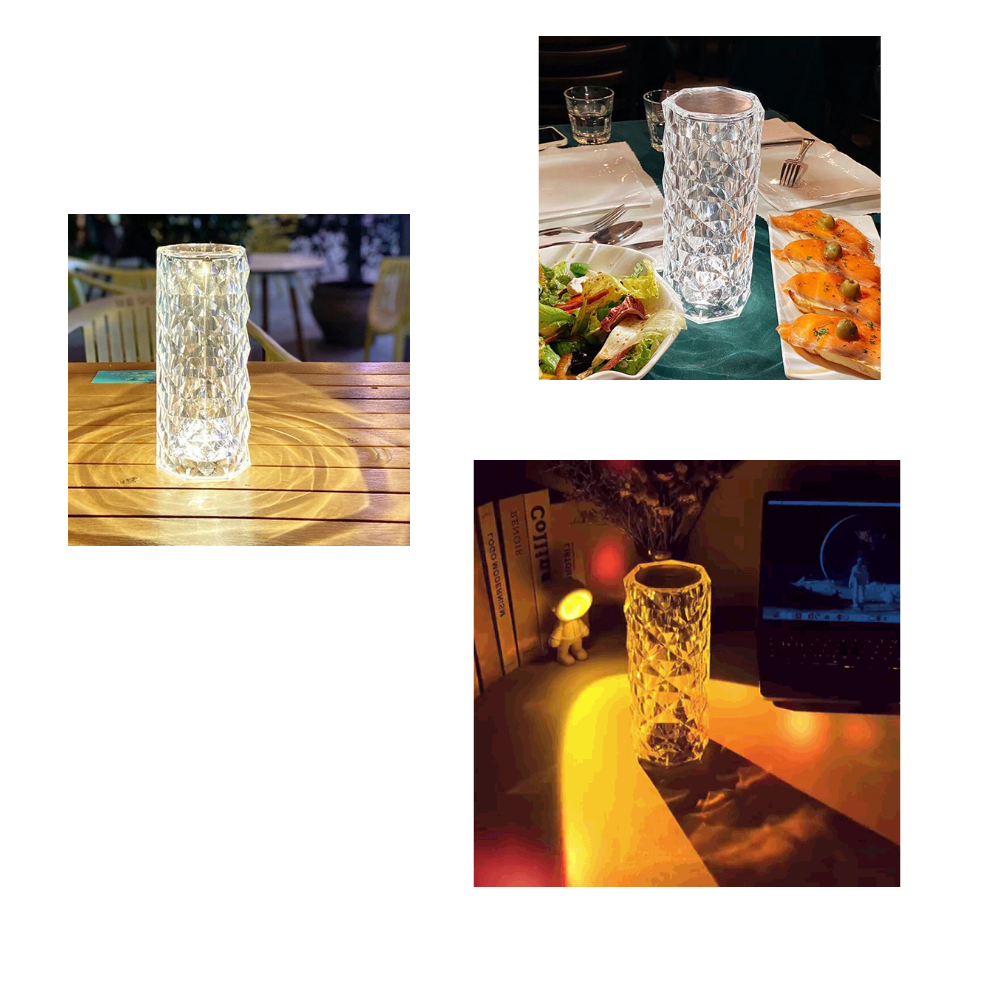 Lampe de luxe en cristal pour table - Décoration étonnante - Ozerty