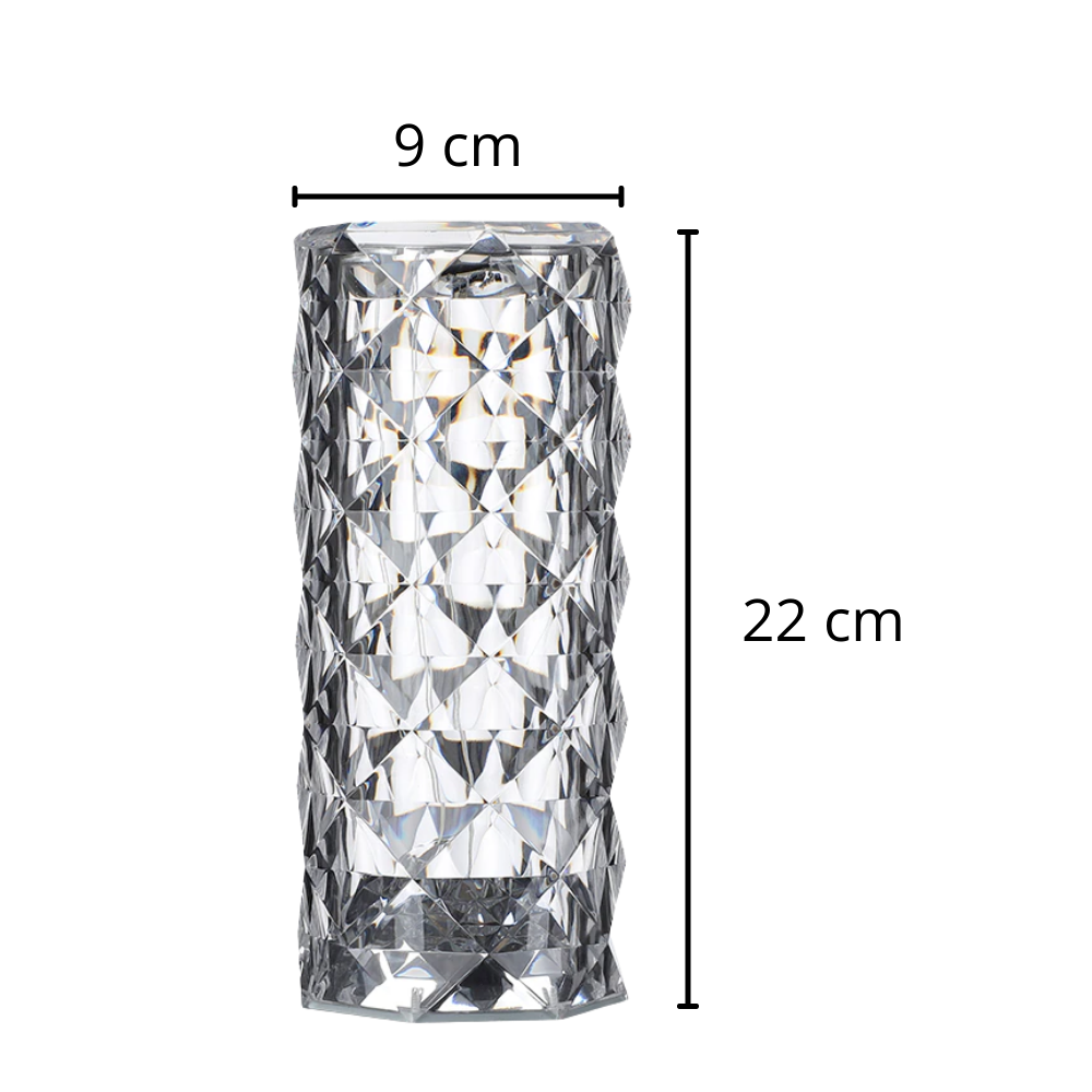 Lampe de luxe en cristal pour table - Dimensions - Ozerty